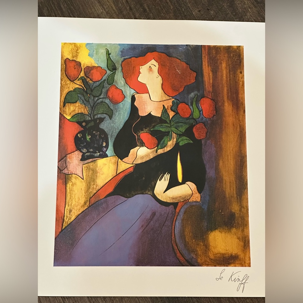 Linda Le Kinff Magali Au Bouquet Lithograph Art